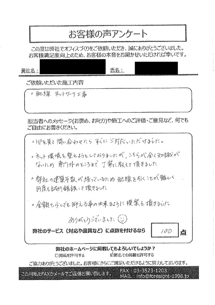 金額も少しでも抑える事の出来るように提案を頂きました！お客様アンケート【066】