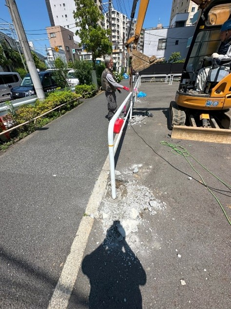 ガードレール工事